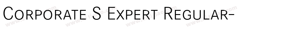 Corporate S Expert Regular字体转换